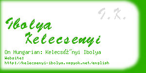 ibolya kelecsenyi business card